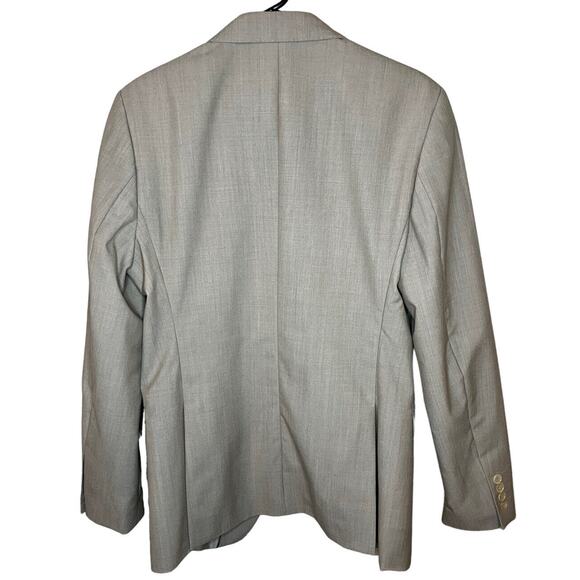 Zara Man‎ Men's Blazer Size 38 Lt Gray Classic Fit w/Shoulder Pads Inner Pockets - Picture 2 of 10